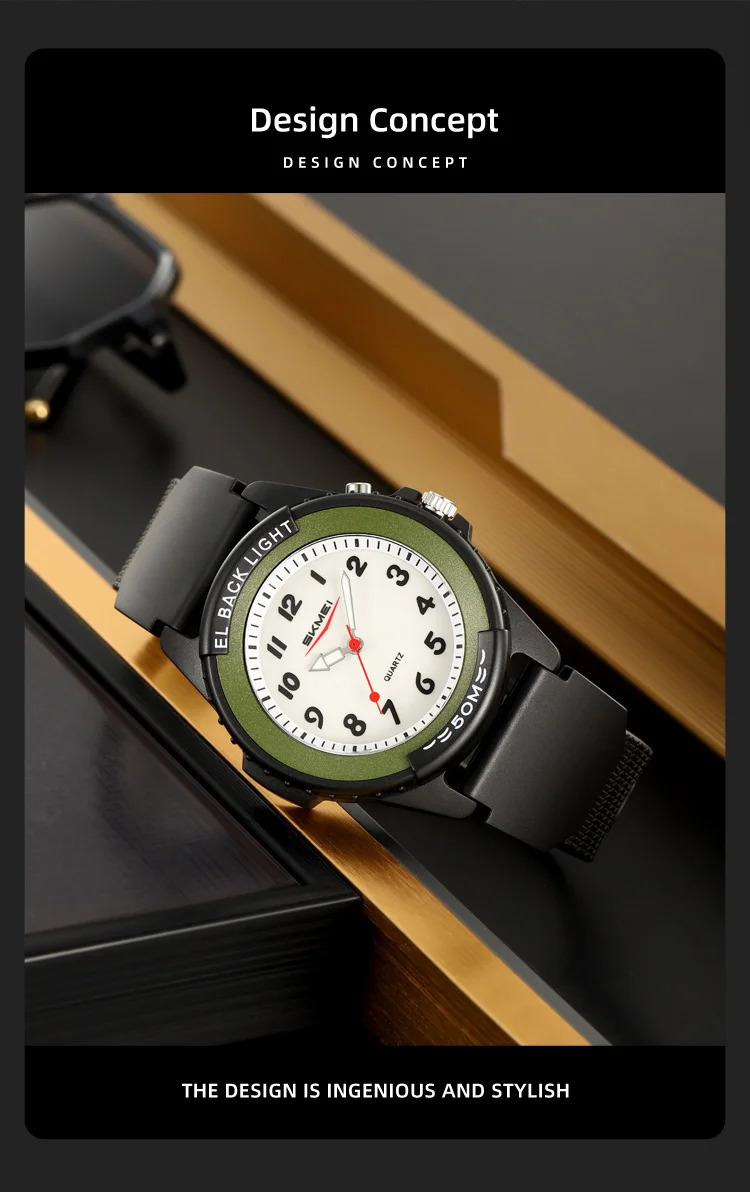 SKMEI Fashion Back Light Quartz Wristwatches For Men Women Students Teen Sports 5Bar Waterproof Watches Creative Outdoor Watch