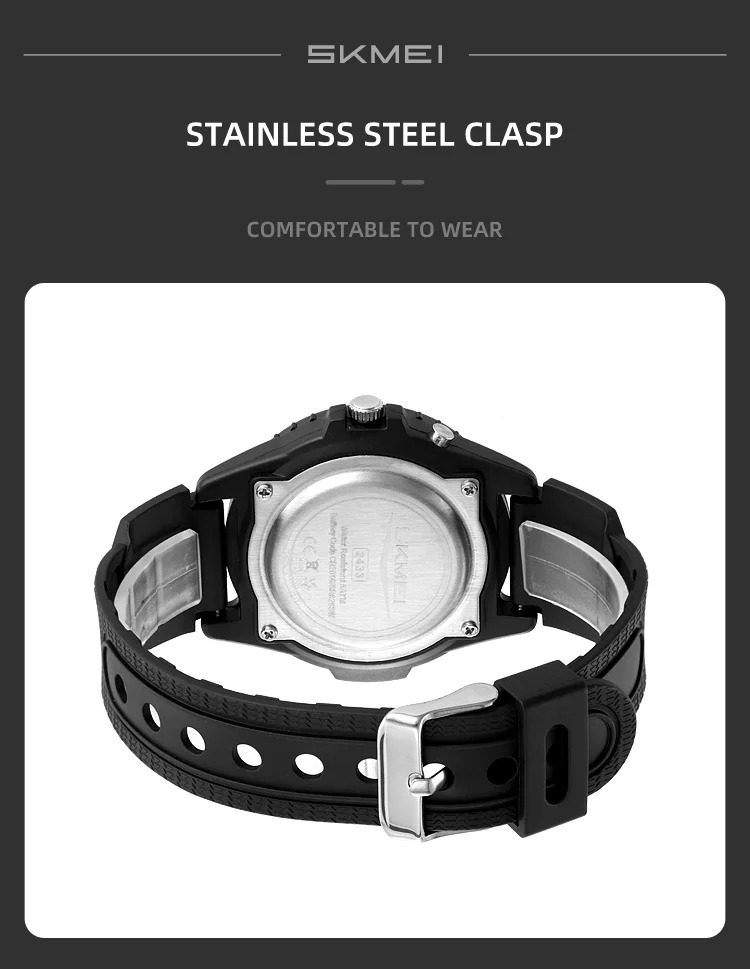 SKMEI Fashion Back Light Quartz Wristwatches For Men Women Students Teen Sports 5Bar Waterproof Watches Creative Outdoor Watch