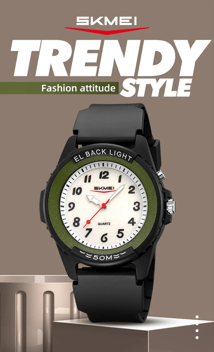 SKMEI Fashion Back Light Quartz Wristwatches For Men Women Students Teen Sports 5Bar Waterproof Watches Creative Outdoor Watch