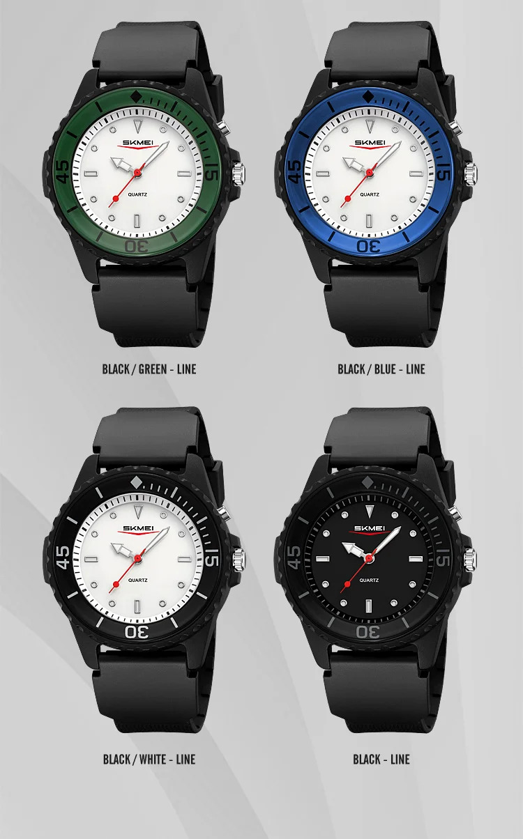 SKMEI Fashion Back Light Quartz Wristwatches For Men Women Students Teen Sports 5Bar Waterproof Watches Creative Outdoor Watch