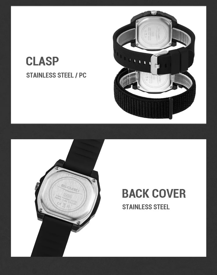 SKMEI Military Sports Digital Wristwatch For Men Women Waterproof Date Electronics Watches Alarm Clock Chrono Watch Reloj Hombre
