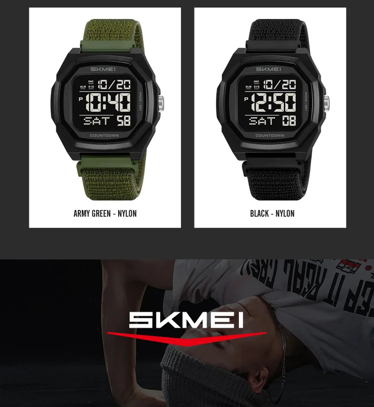 SKMEI Military Sports Digital Wristwatch For Men Women Waterproof Date Electronics Watches Alarm Clock Chrono Watch Reloj Hombre