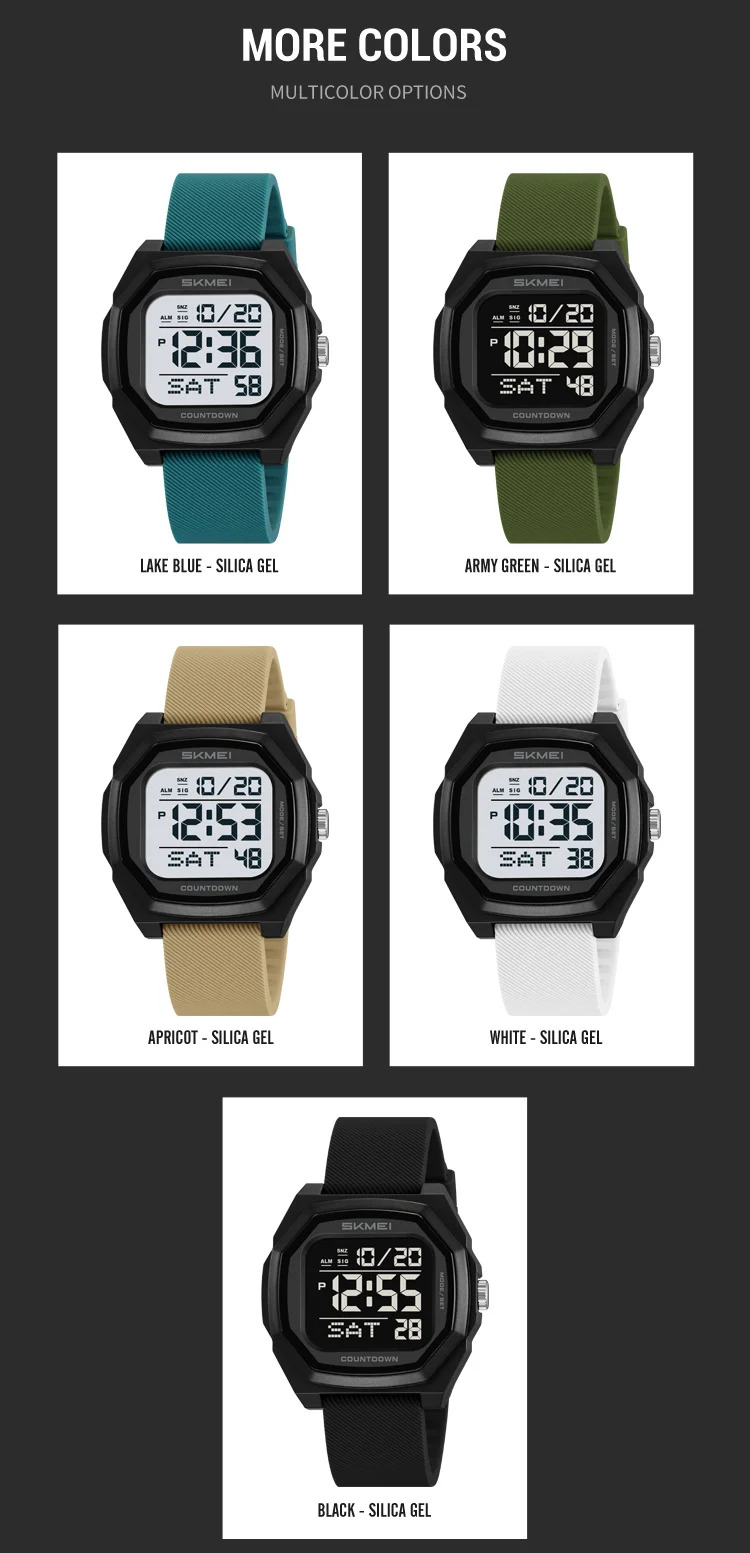 SKMEI Military Sports Digital Wristwatch For Men Women Waterproof Date Electronics Watches Alarm Clock Chrono Watch Reloj Hombre