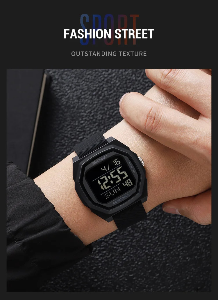 SKMEI Military Sports Digital Wristwatch For Men Women Waterproof Date Electronics Watches Alarm Clock Chrono Watch Reloj Hombre