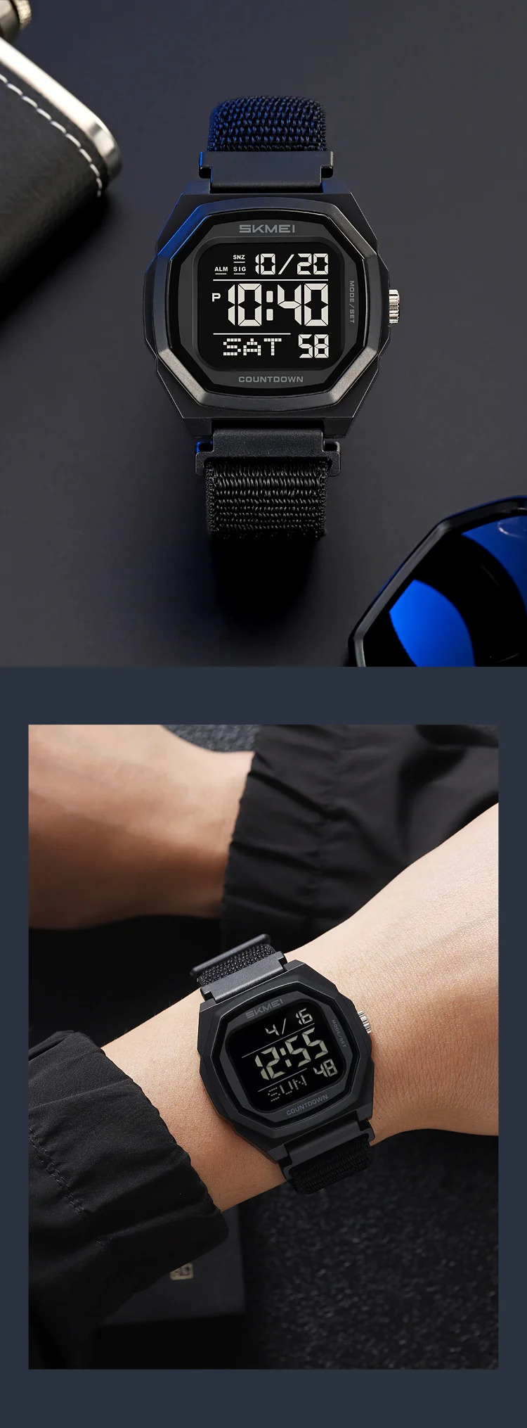 SKMEI Military Sports Digital Wristwatch For Men Women Waterproof Date Electronics Watches Alarm Clock Chrono Watch Reloj Hombre