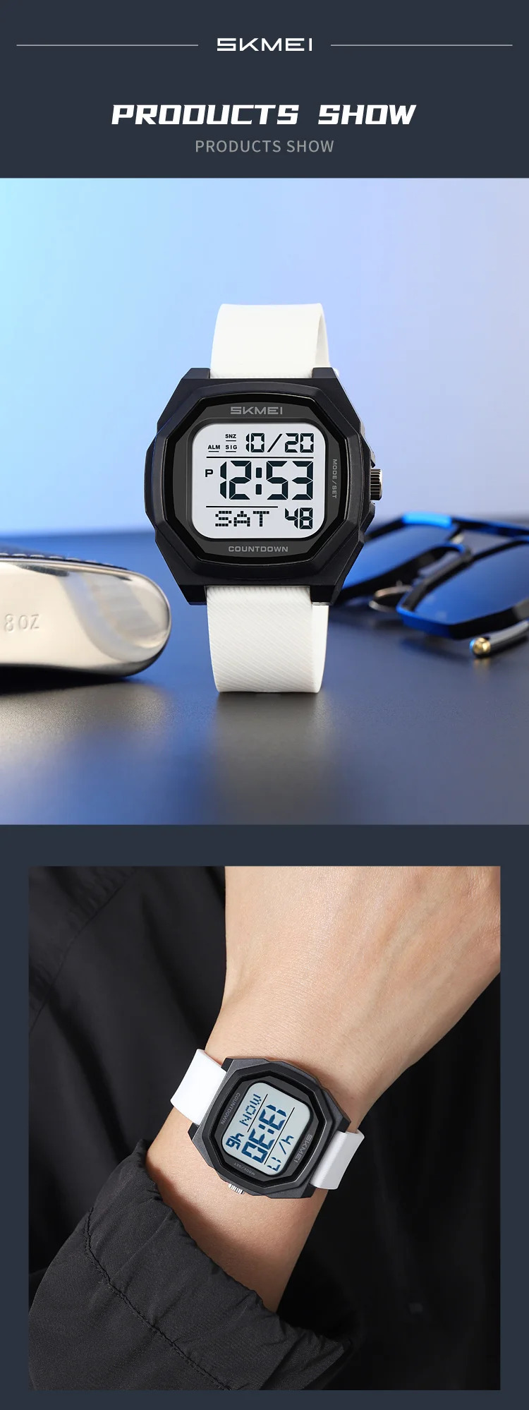 SKMEI Military Sports Digital Wristwatch For Men Women Waterproof Date Electronics Watches Alarm Clock Chrono Watch Reloj Hombre