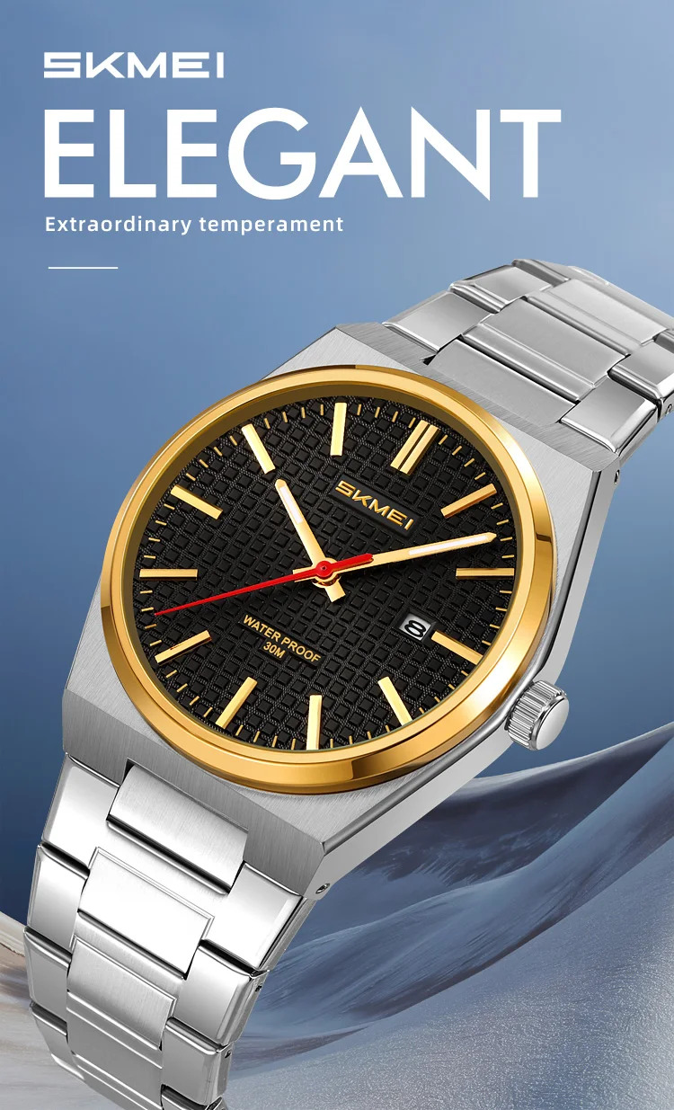 SKMEI Casual Simple Movement Quartz Watches For Men Women Business Date Wristwatches Fashion Waterproof Time Watch Reloj Hombre