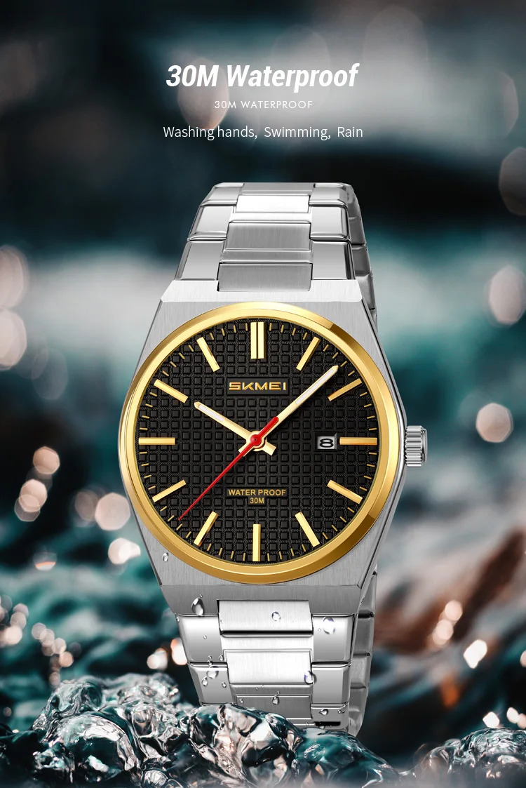 SKMEI Casual Simple Movement Quartz Watches For Men Women Business Date Wristwatches Fashion Waterproof Time Watch Reloj Hombre