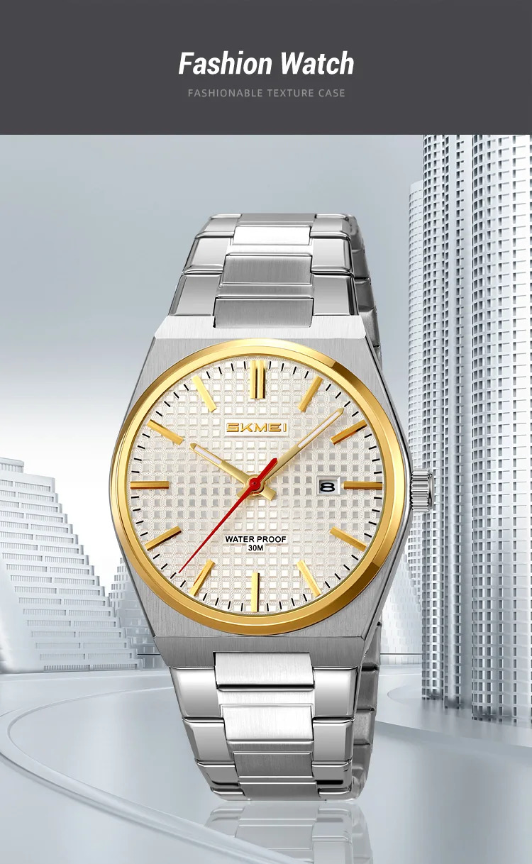 SKMEI Casual Simple Movement Quartz Watches For Men Women Business Date Wristwatches Fashion Waterproof Time Watch Reloj Hombre