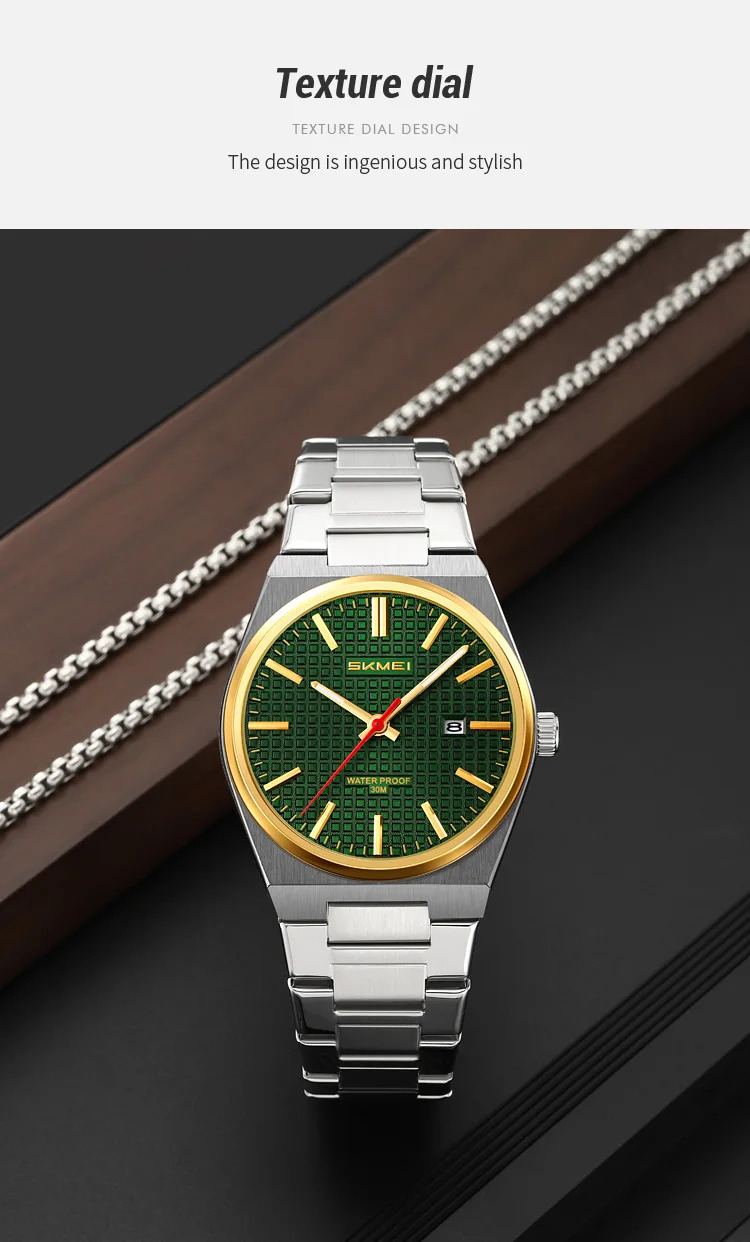 SKMEI Casual Simple Movement Quartz Watches For Men Women Business Date Wristwatches Fashion Waterproof Time Watch Reloj Hombre