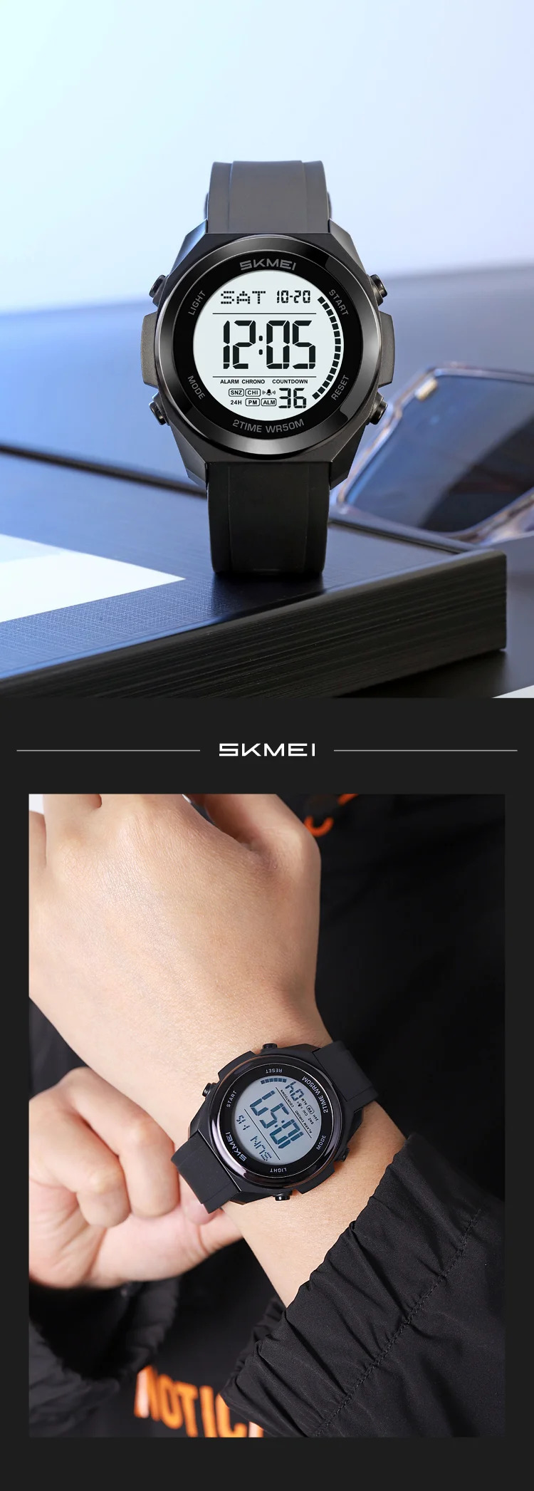 SKMEI Simple Military Waterproof Electronics Watches Sports Digital Wristwatch For Men Women Students Chrono Watch Reloj Hombre