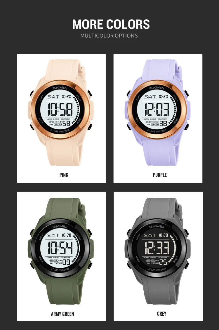 SKMEI Simple Military Waterproof Electronics Watches Sports Digital Wristwatch For Men Women Students Chrono Watch Reloj Hombre