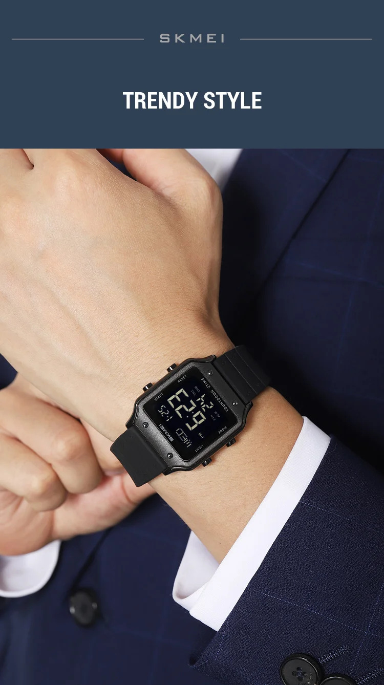 SKMEI Alarm Date Electronic Watch Sport Digital Wristwatch For Men Women Student Chrono Waterproof Military Watches Reloj Hombre