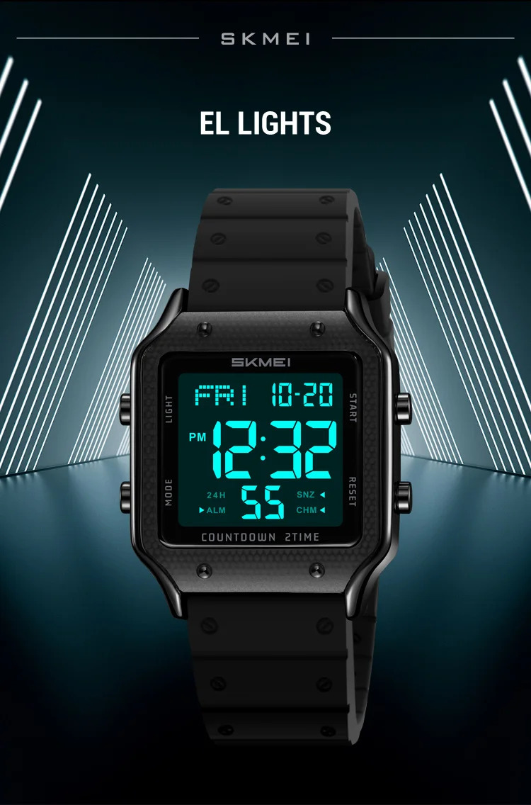 SKMEI Alarm Date Electronic Watch Sport Digital Wristwatch For Men Women Student Chrono Waterproof Military Watches Reloj Hombre