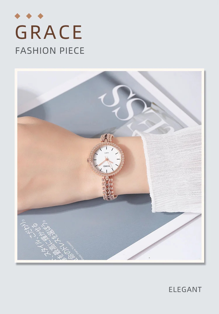 SKMEI Simple Elegant Sweet Quartz Watches For Women Fashion Luxury Lady Wristwatch 3Bar Waterproof Time Female Watch Reloj Mujer