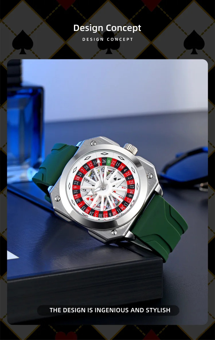 SKMEI Creative Roulette Game Movement Quartz Watch For Men Women Fashion Design Rotating Dial Waterproof Wristwatch Male Watch