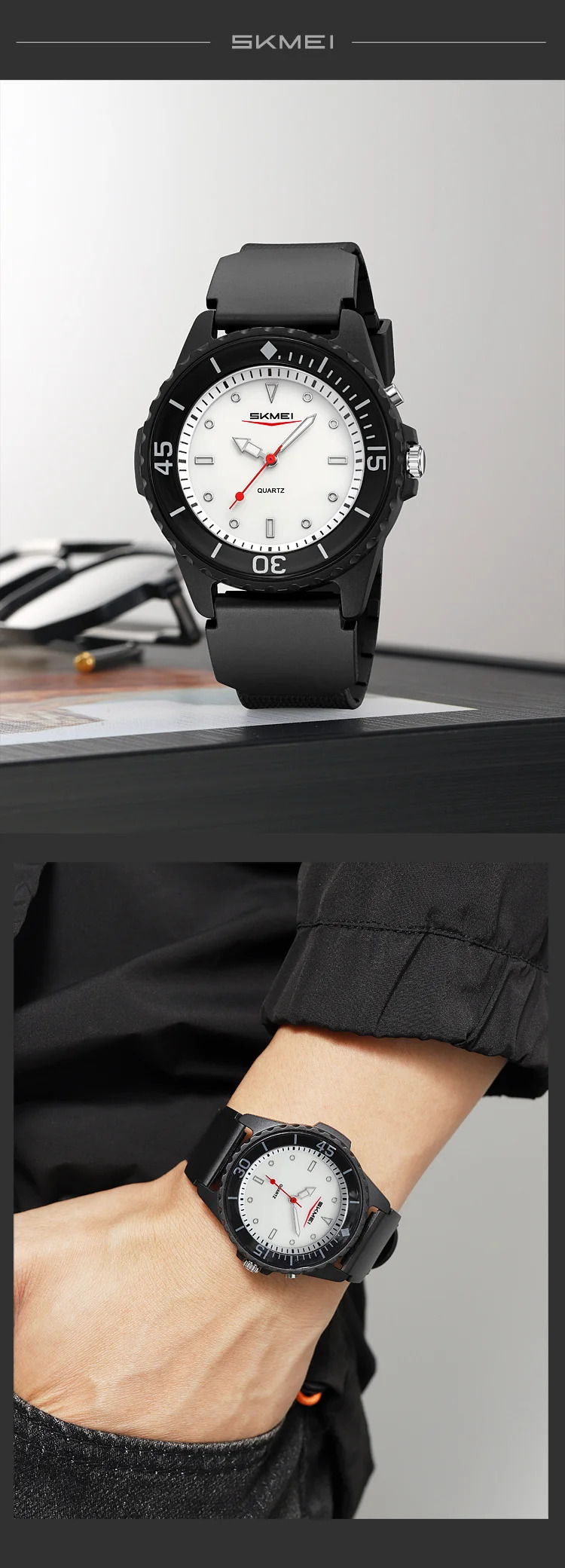 SKMEI Fashion Outdoor Quartz Wristwatches For Men Women Students Teen Sports 5Bar Waterproof Watches Creative Back Light Watch