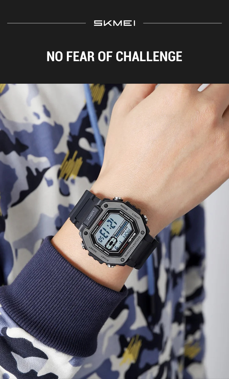 SKMEI Male Alarm Sports Digital Wristwatches For Men Women Waterproof Date Electronic Watches Chrono Military Watch Reloj Hombre