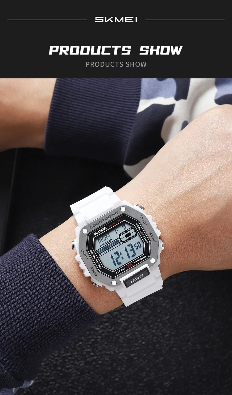 SKMEI Male Alarm Sports Digital Wristwatches For Men Women Waterproof Date Electronic Watches Chrono Military Watch Reloj Hombre