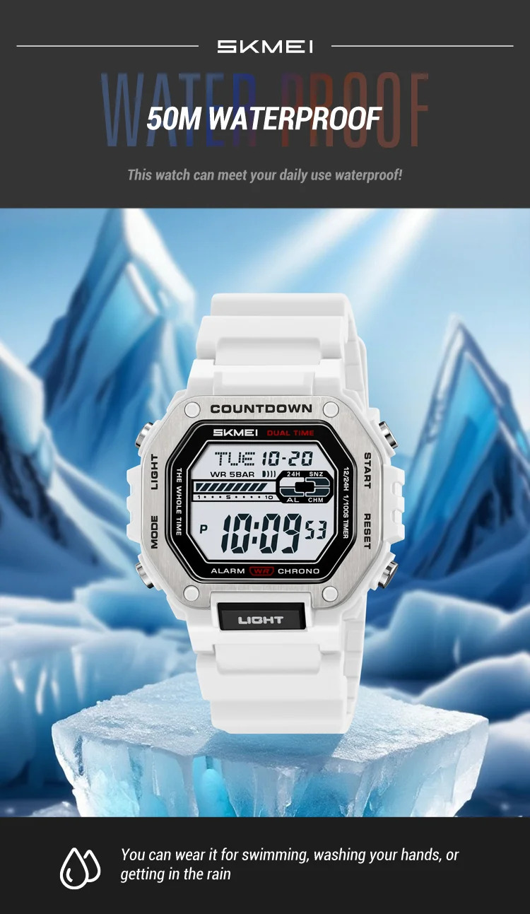 SKMEI Male Alarm Sports Digital Wristwatches For Men Women Waterproof Date Electronic Watches Chrono Military Watch Reloj Hombre