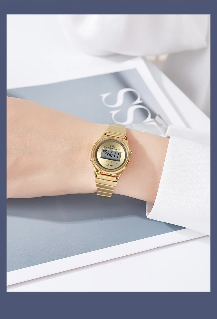 SKMEI Small Dial Digital Wristwatches For Women Top Brands Luxury Watches Ladies Waterproof Sports Stopwatch Electronics Watch