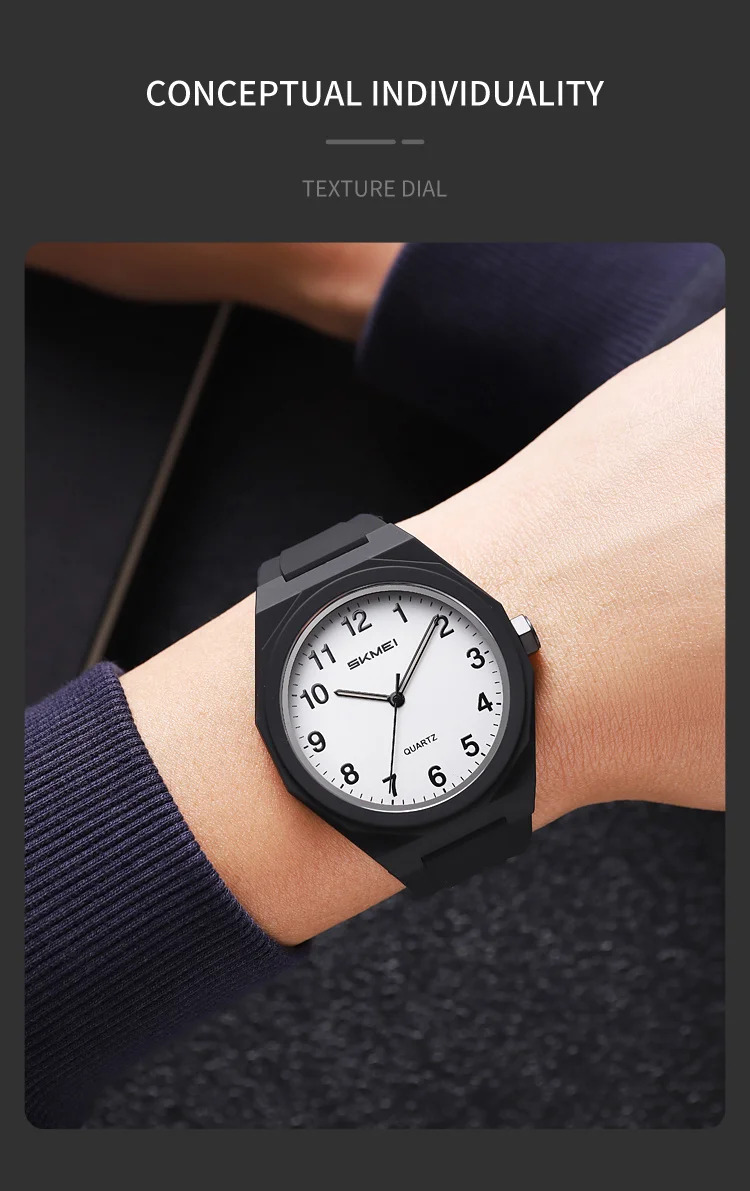SKMEI Casual Creative Quartz Wristwatches For Men Women Students Sport 5Bar Waterproof Watches Fashion Design Outdoor Male Watch