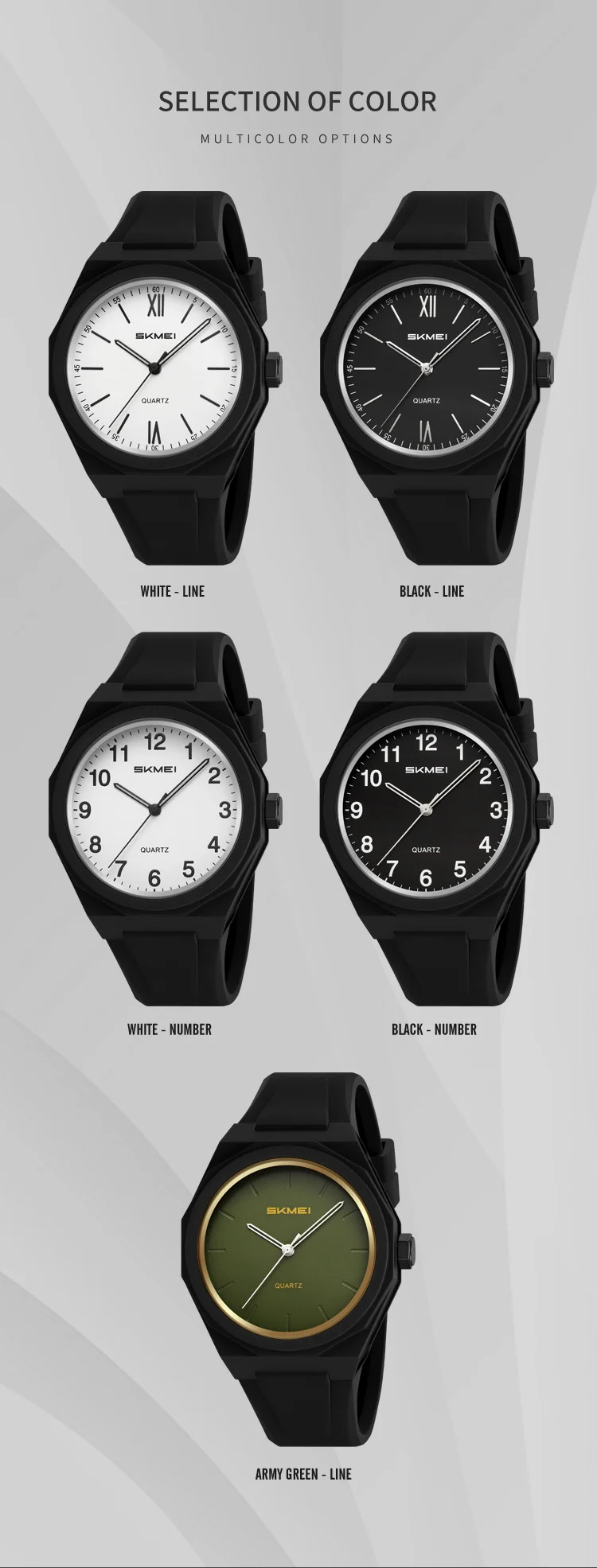 SKMEI Casual Creative Quartz Wristwatches For Men Women Students Sport 5Bar Waterproof Watches Fashion Design Outdoor Male Watch