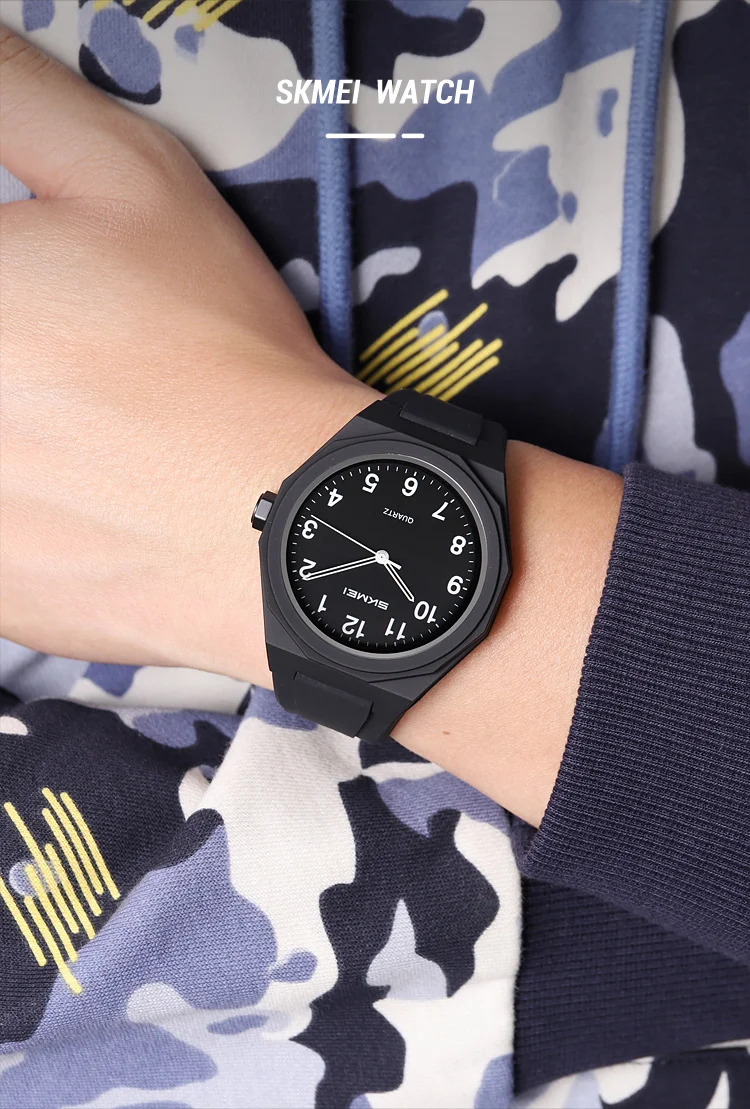 SKMEI Casual Creative Quartz Wristwatches For Men Women Students Sport 5Bar Waterproof Watches Fashion Design Outdoor Male Watch