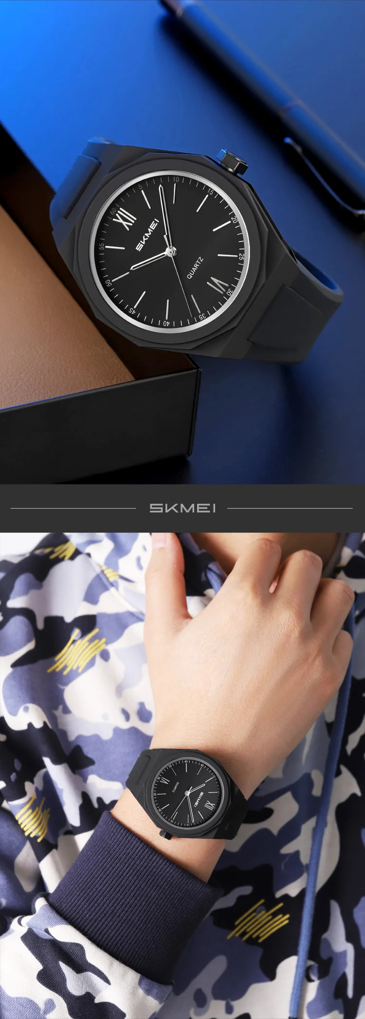 SKMEI Casual Creative Quartz Wristwatches For Men Women Students Sport 5Bar Waterproof Watches Fashion Design Outdoor Male Watch