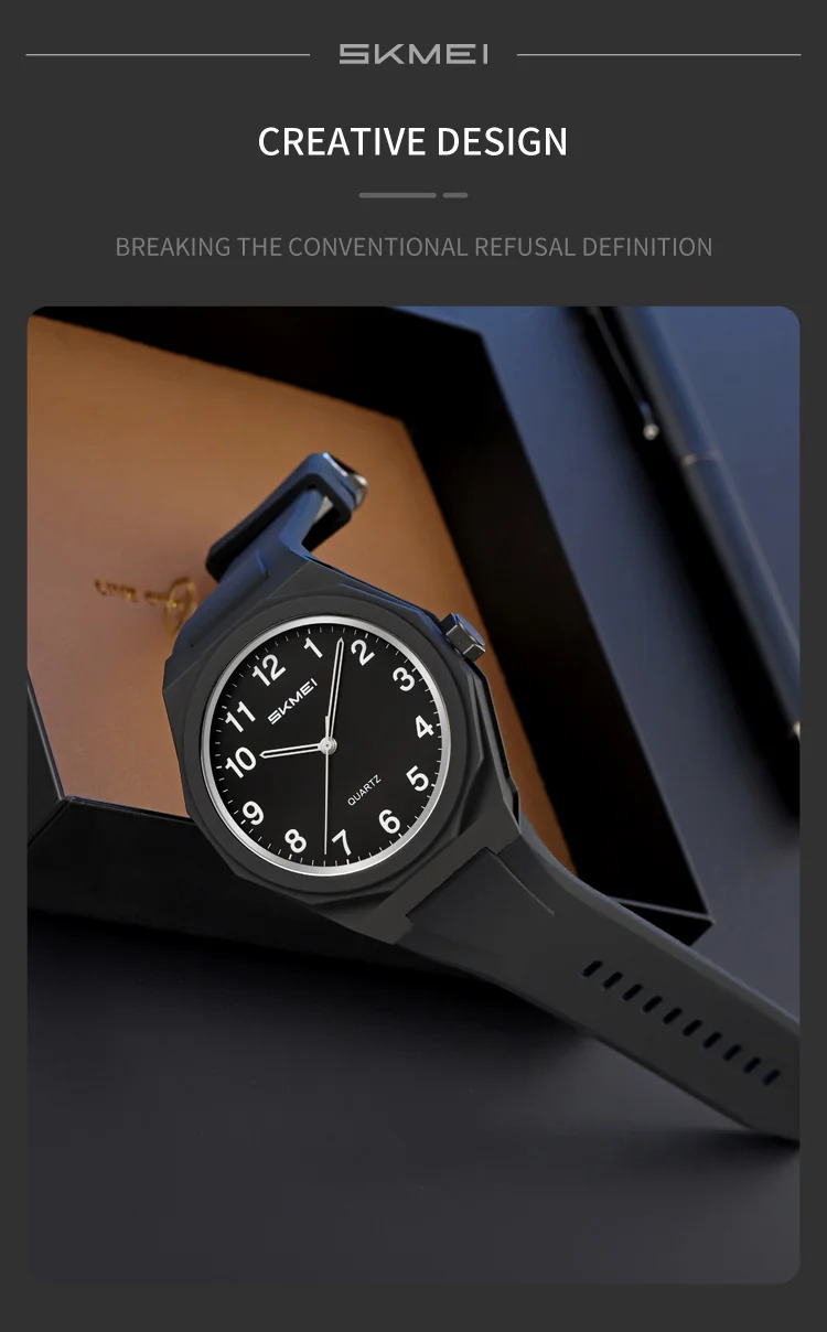 SKMEI Casual Creative Quartz Wristwatches For Men Women Students Sport 5Bar Waterproof Watches Fashion Design Outdoor Male Watch