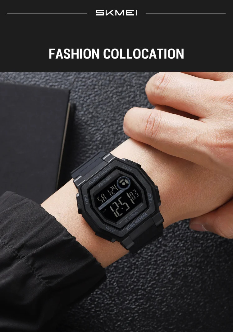SKMEI Military Count Down Timer Alarm Digital Wristwatches For Men Women Waterproof Date Electronics Watches Chrono Sports Watch