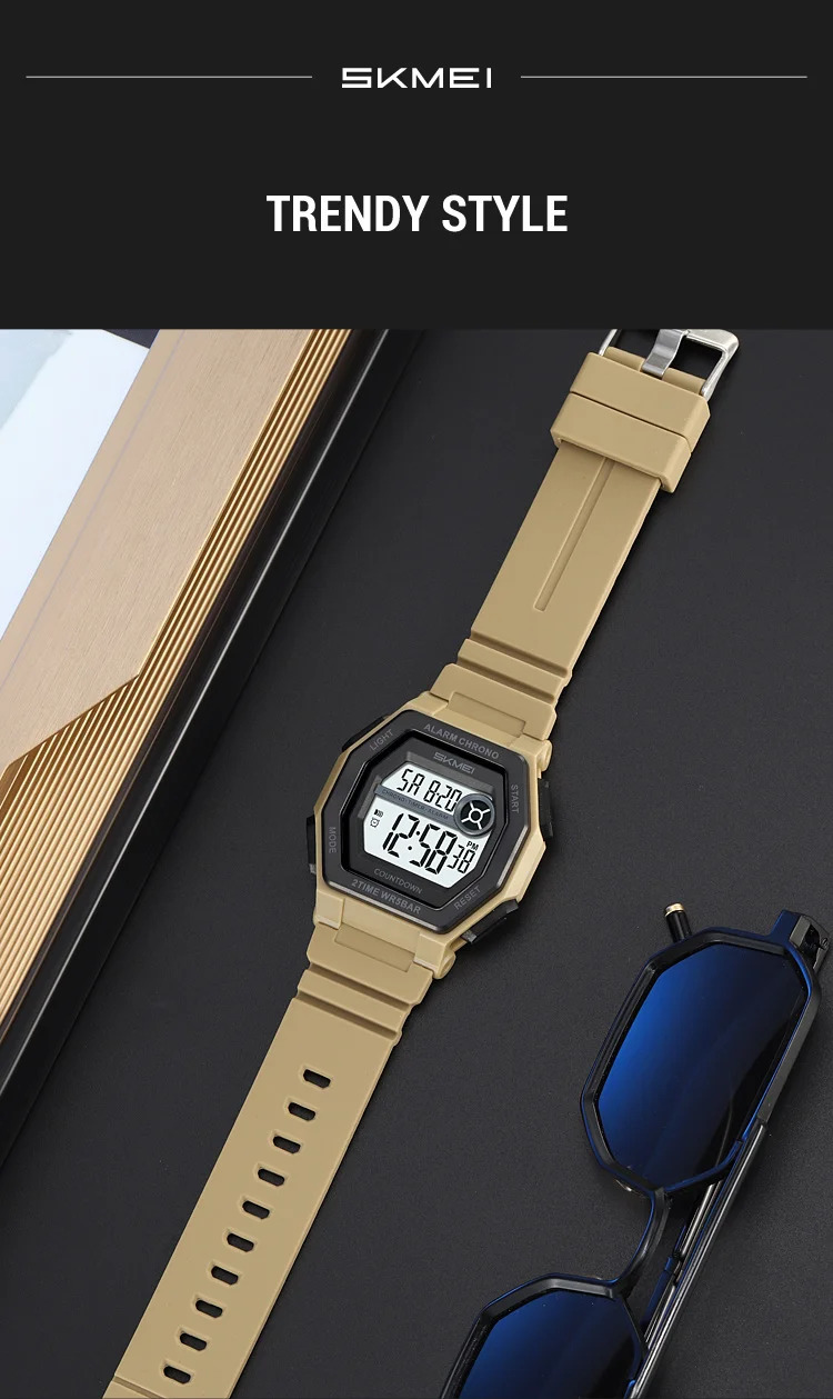 SKMEI Military Count Down Timer Alarm Digital Wristwatches For Men Women Waterproof Date Electronics Watches Chrono Sports Watch