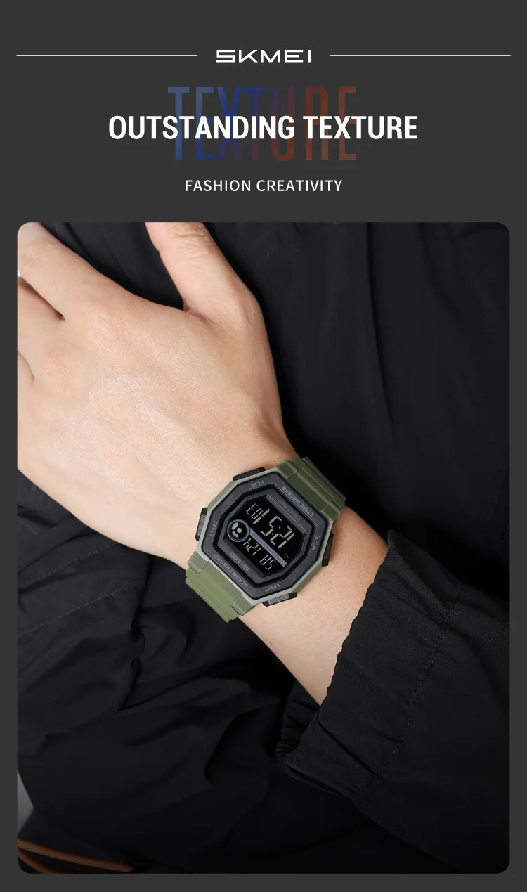 SKMEI Military Count Down Timer Alarm Digital Wristwatches For Men Women Waterproof Date Electronics Watches Chrono Sports Watch