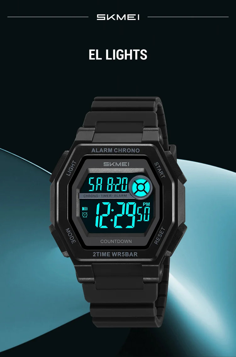 SKMEI Military Count Down Timer Alarm Digital Wristwatches For Men Women Waterproof Date Electronics Watches Chrono Sports Watch