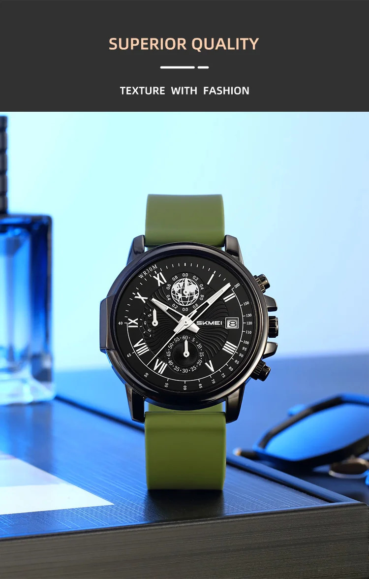 SKMEI Creative Business Quartz Watches Fashion Time Date Watch For Men Women Casual Waterproof Stopwatch Wristwatch Reloj Hombre