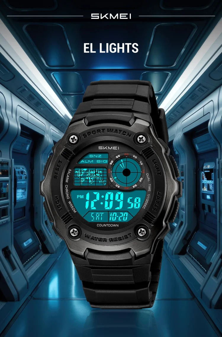 SKMEI Military Digital Electronics Wristwatches For Men Women Sports Waterproof Date Watches Alarm Chrono Count Down Timer Watch