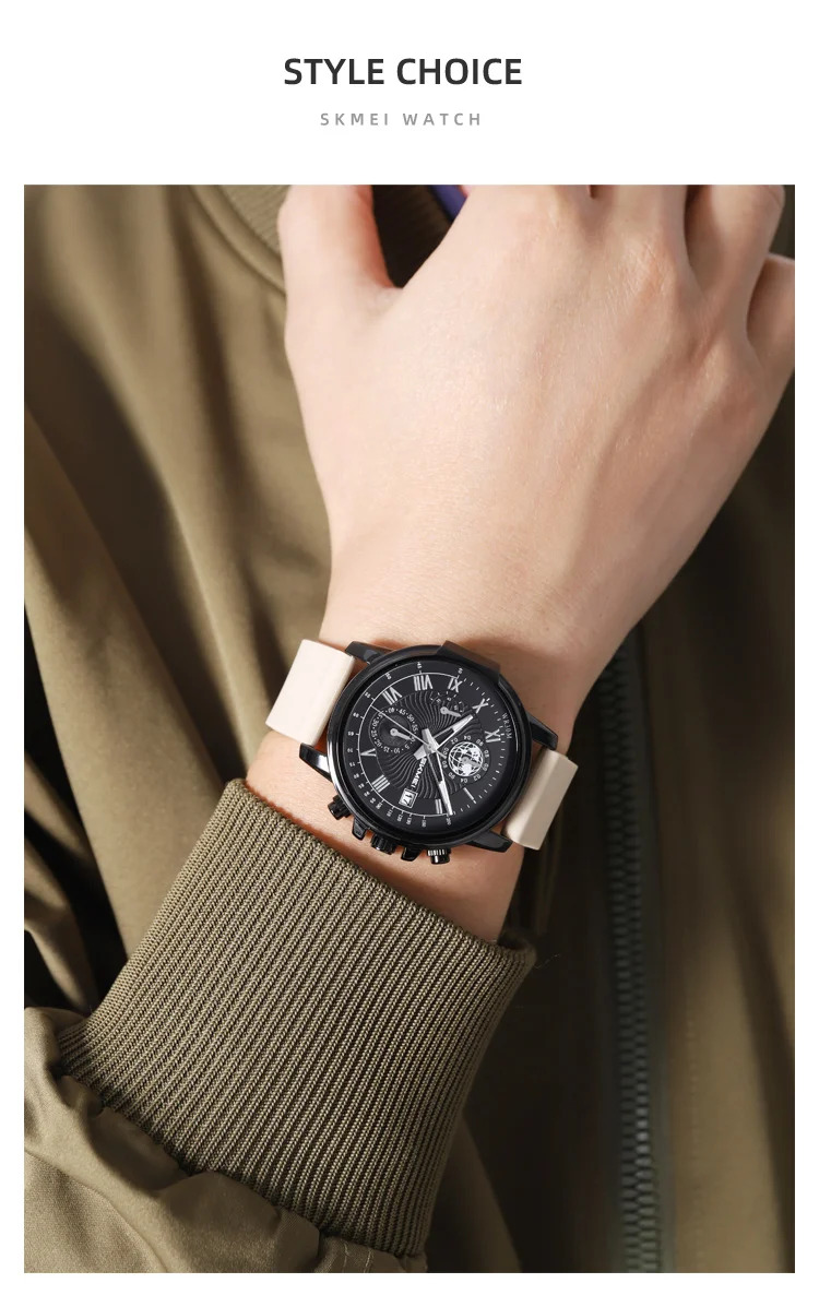 SKMEI Fashion Creative Quartz Watches Business Time Date Watch For Men Women Casual Waterproof Stopwatch Wristwatch Reloj Hombre