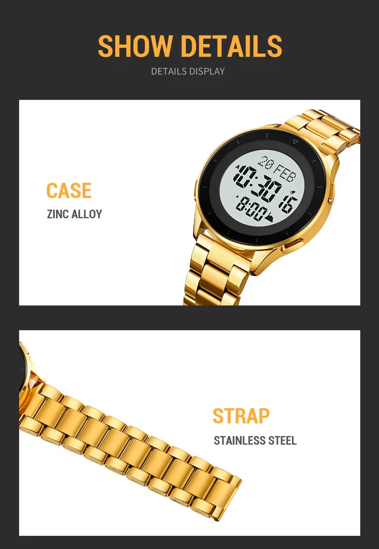SKMEI Casual Countdown Stopwatch Digital Outdoor Sports Watch Male 3Bar Waterproof Wristwatch Alarm EL Light Watch Reloj Hombre