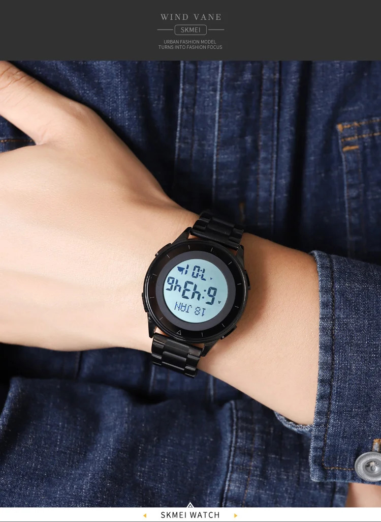 SKMEI Casual Countdown Stopwatch Digital Outdoor Sports Watch Male 3Bar Waterproof Wristwatch Alarm EL Light Watch Reloj Hombre