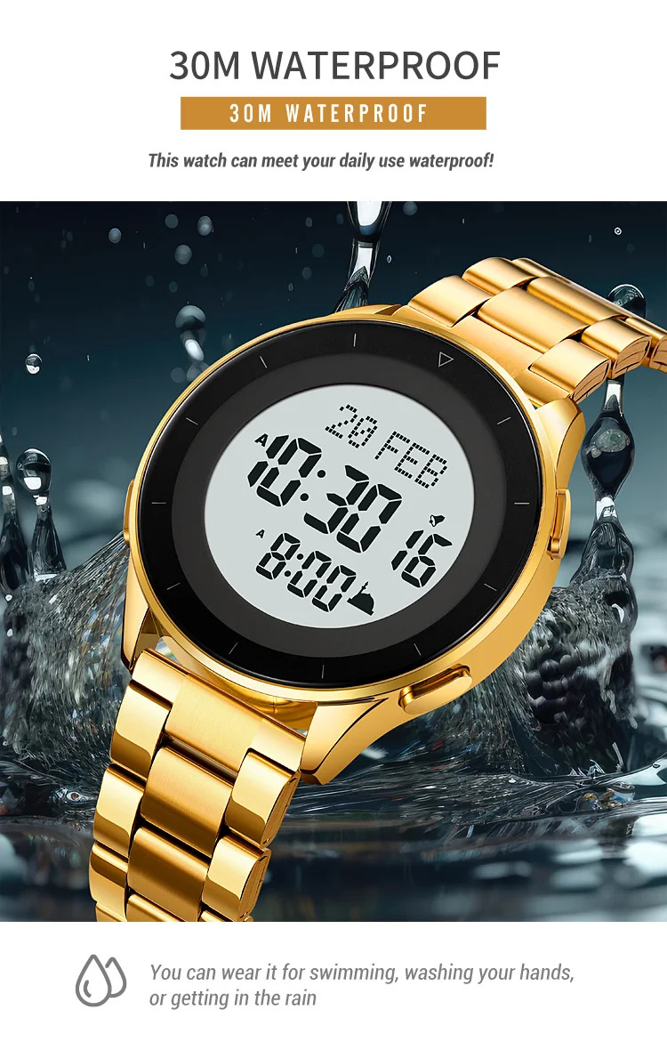 SKMEI Casual Countdown Stopwatch Digital Outdoor Sports Watch Male 3Bar Waterproof Wristwatch Alarm EL Light Watch Reloj Hombre
