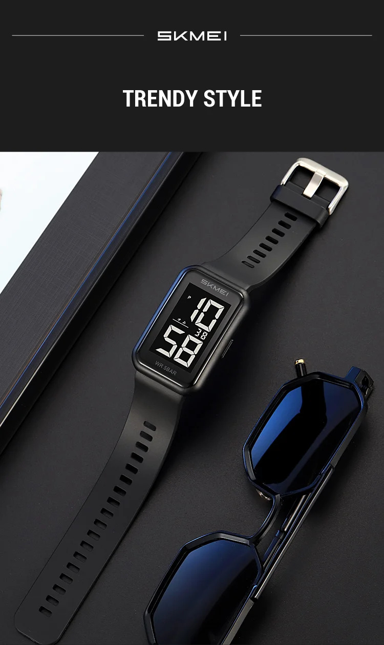SKMEI Digital Watches For Men Women Countdown Sport Watch Fashion Waterproof Wristwatches Back Light Display Watch Reloj Hombre