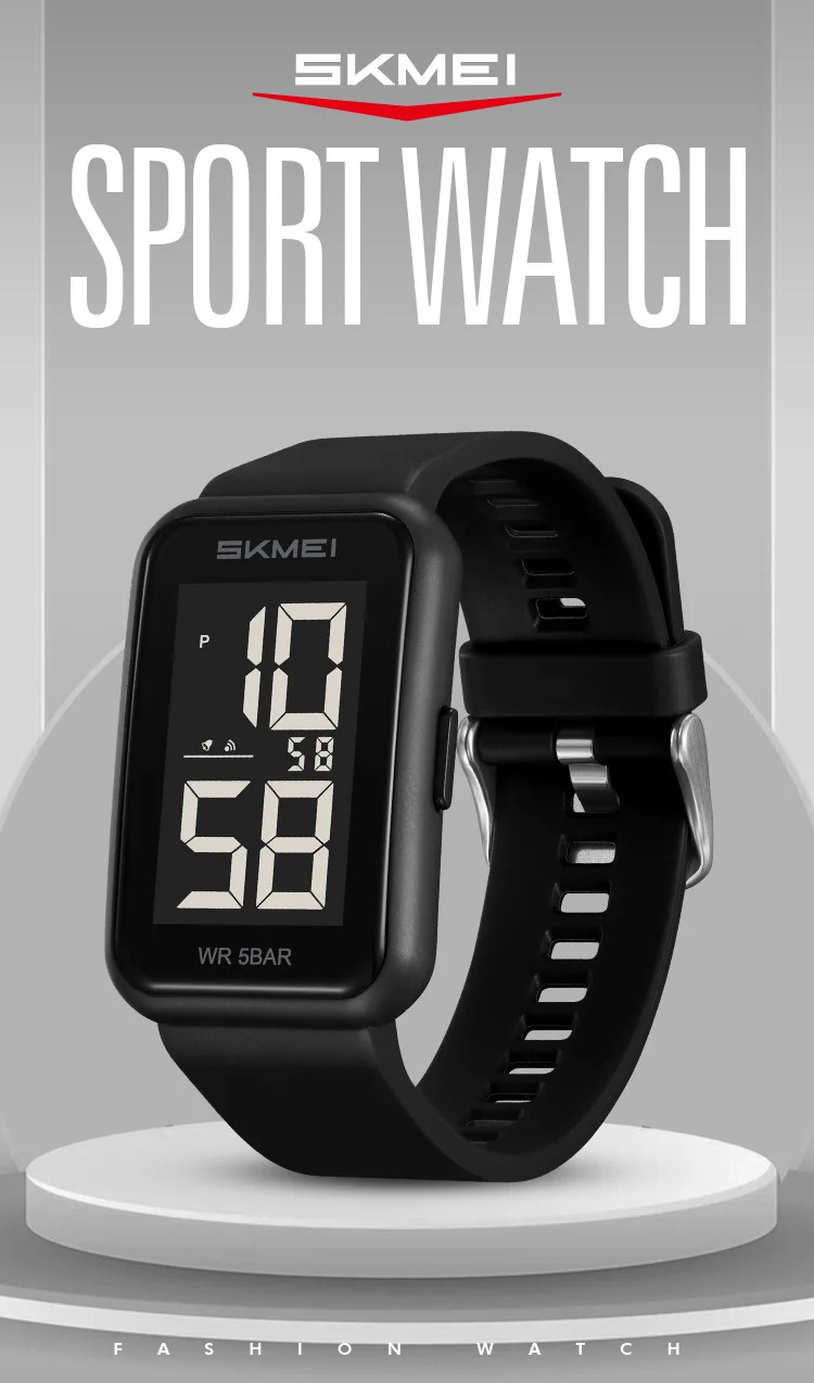 SKMEI Digital Watches For Men Women Countdown Sport Watch Fashion Waterproof Wristwatches Back Light Display Watch Reloj Hombre