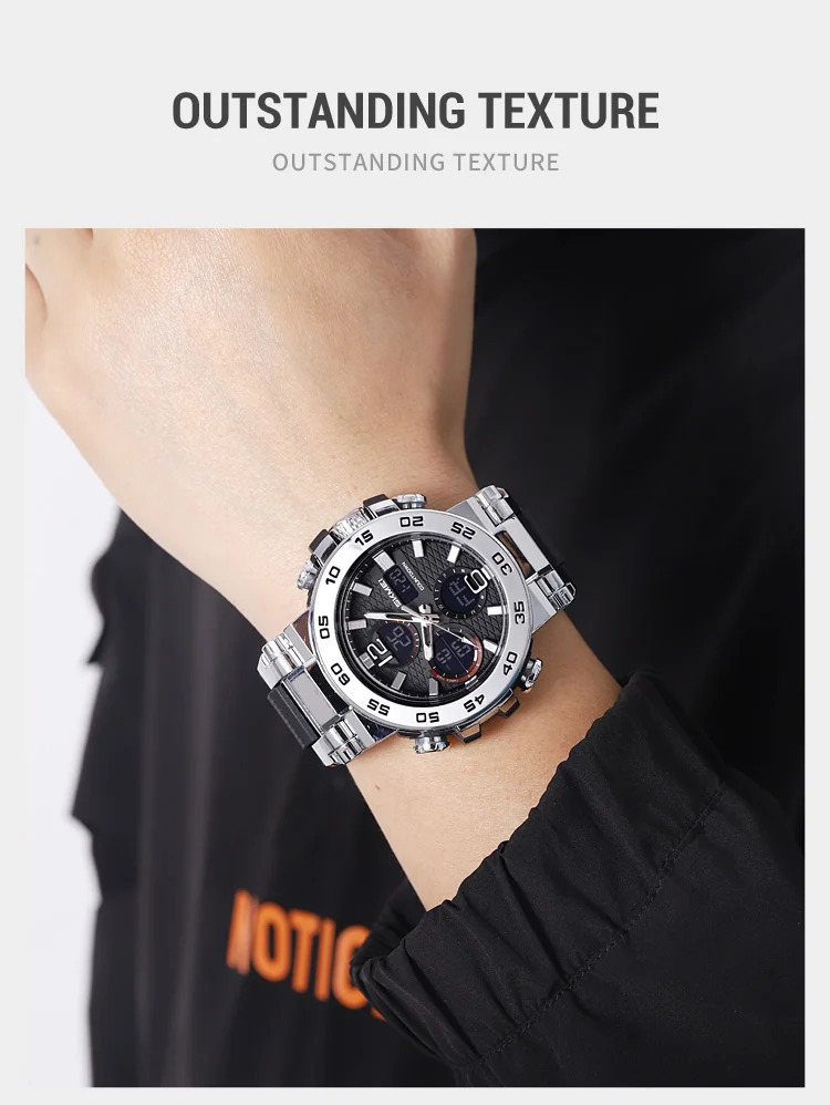 SKMEI 3Time Fashion Digital Electronic Watch Sports LED Light Quartz Watches For Men Waterproof Alarm Wristwatches Reloj Hombre