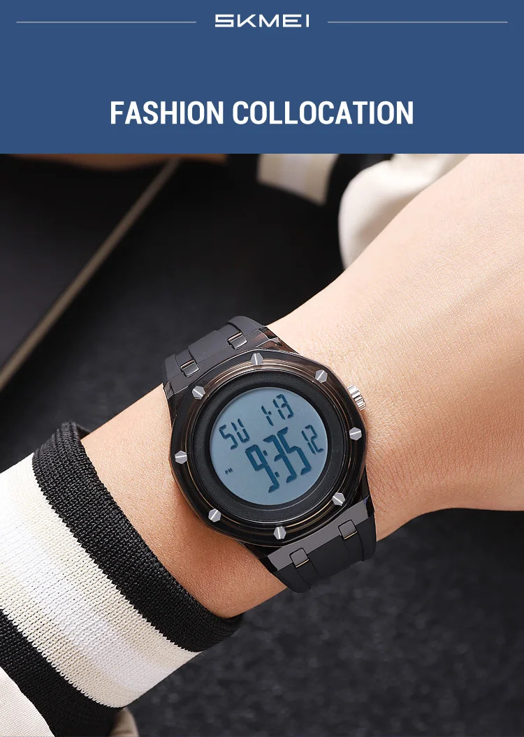 SKMEI Fashion Sports Digital Watch For Men Women Casual Week Date Quartz Watch Led Light Waterproof Wristwatch Relogio Masculino