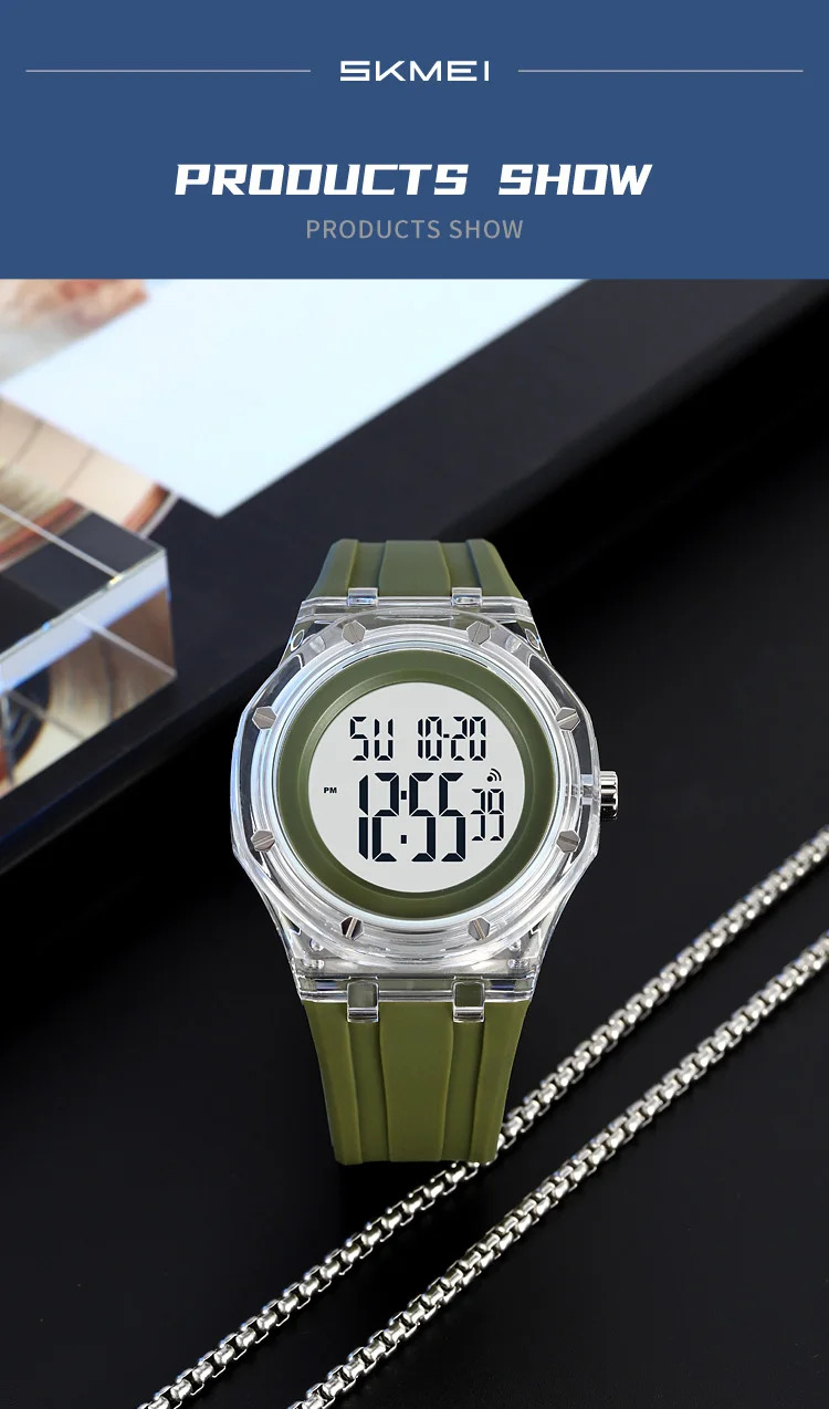 SKMEI Fashion Sports Digital Watch For Men Women Casual Week Date Quartz Watch Led Light Waterproof Wristwatch Relogio Masculino