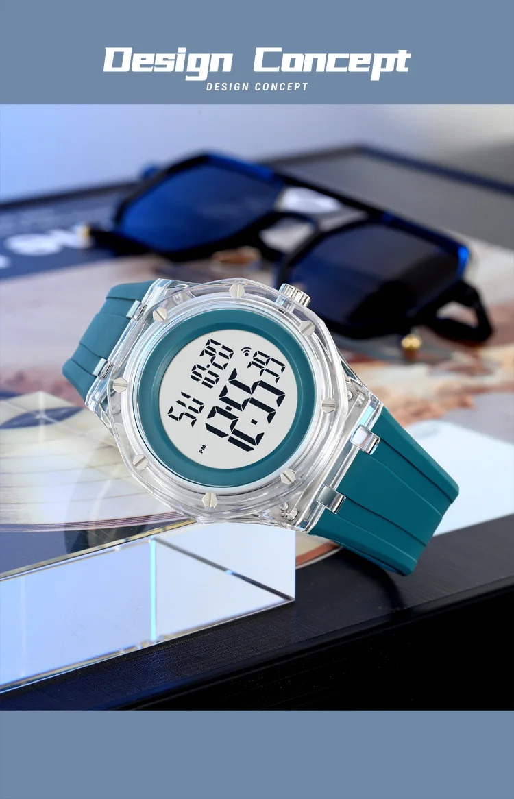 SKMEI Fashion Sports Digital Watch For Men Women Casual Week Date Quartz Watch Led Light Waterproof Wristwatch Relogio Masculino