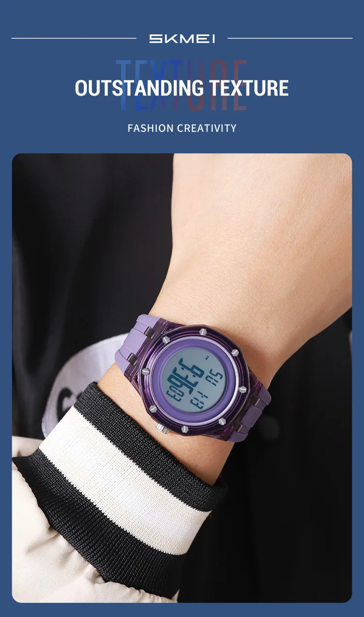 SKMEI Fashion Sports Digital Watch For Men Women Casual Week Date Quartz Watch Led Light Waterproof Wristwatch Relogio Masculino