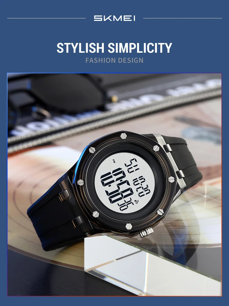 SKMEI Fashion Sports Digital Watch For Men Women Casual Week Date Quartz Watch Led Light Waterproof Wristwatch Relogio Masculino