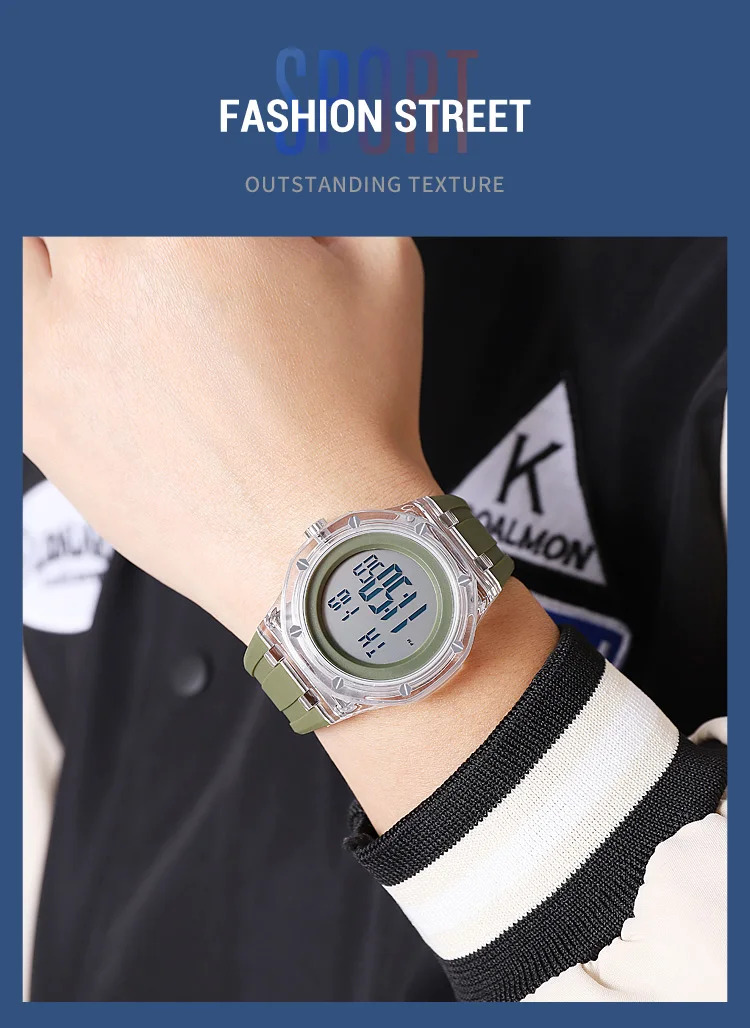 SKMEI Fashion Sports Digital Watch For Men Women Casual Week Date Quartz Watch Led Light Waterproof Wristwatch Relogio Masculino