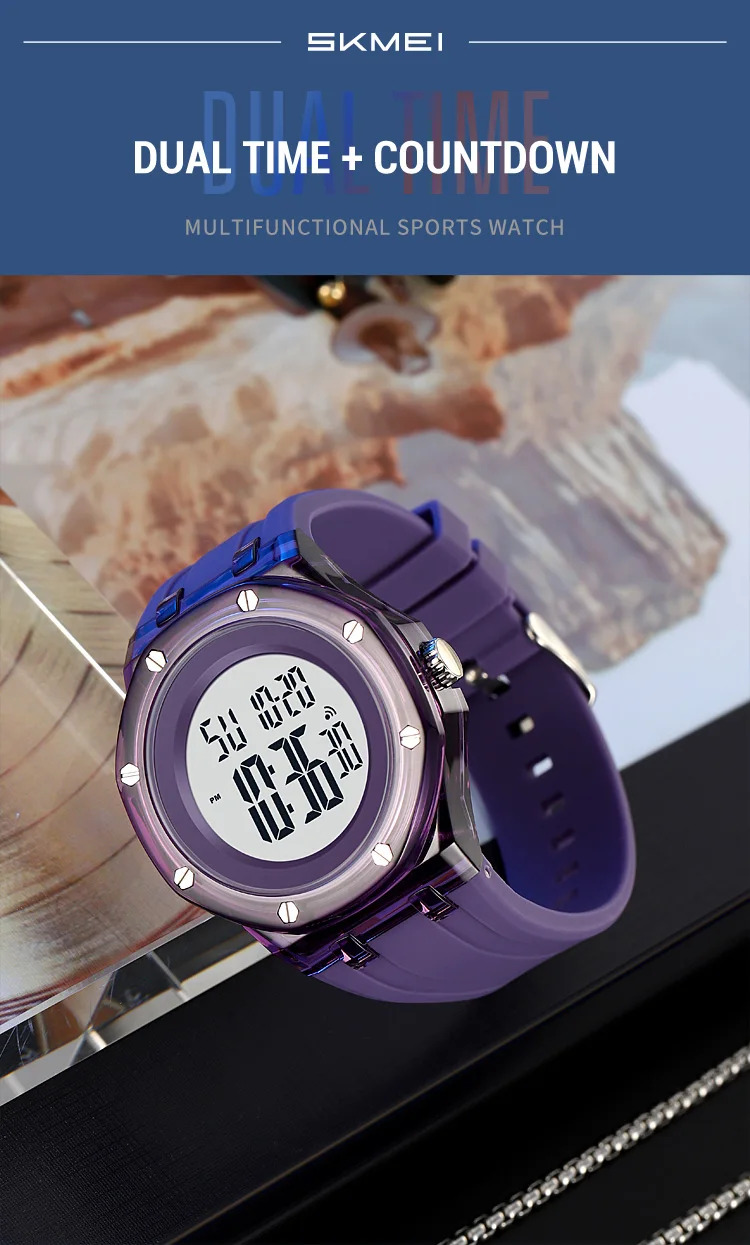 SKMEI Fashion Sports Digital Watch For Men Women Casual Week Date Quartz Watch Led Light Waterproof Wristwatch Relogio Masculino